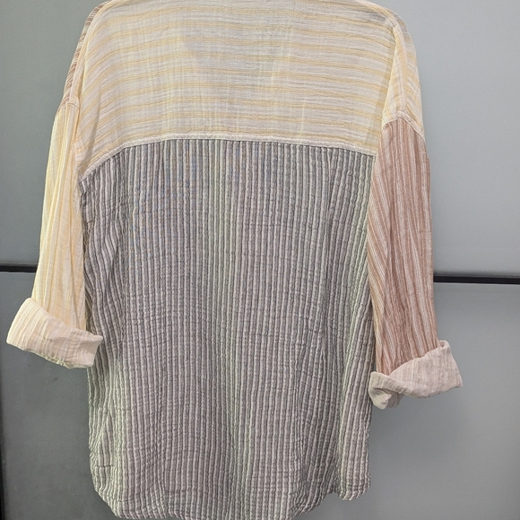 Aeropostale| Oversized Colorblock Long Sleeve Shirt NWOT 💯 Cotton - Picture 5 of 5